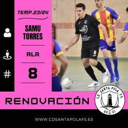 Samu Torres apuesta por seguir defendiendo la camiseta del CD Santa Pola FS